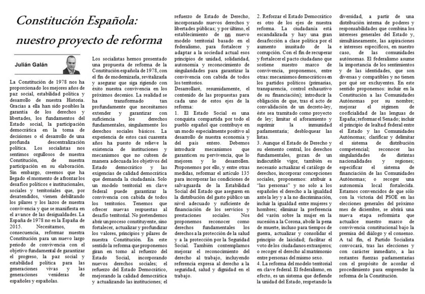 Julián Galán Profesor Constitución