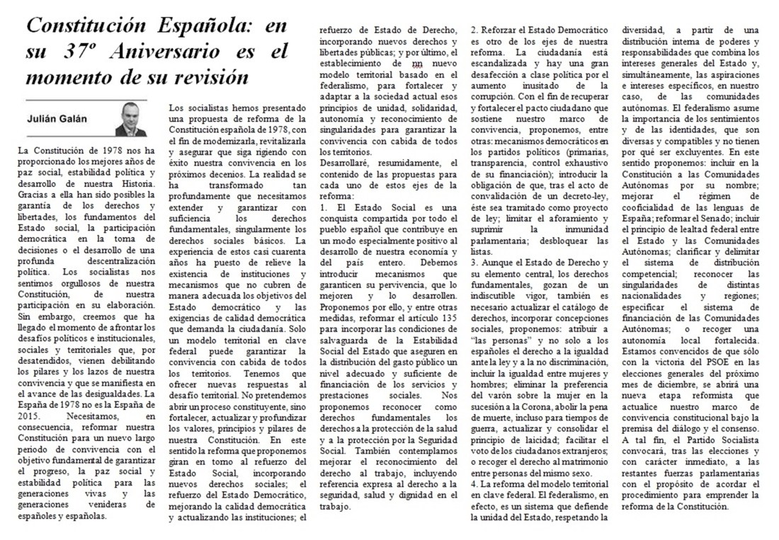 Julián Galán Profesor Constitución